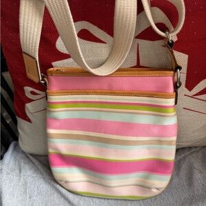 Coach Multicolor Striped Crossbody Bag